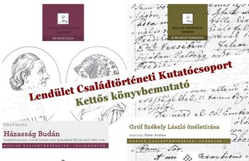 Az MTA-Lendület Családtörténeti Kutatócsoport legújabb kiadványainak könyvbemutatója.