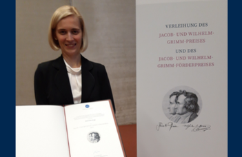 Jacob- und Wilhelm-Grimm-Förderpreis díjban részesült Perge Gabriella