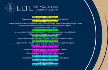Diplomaosztó – Időpontok – Beosztások